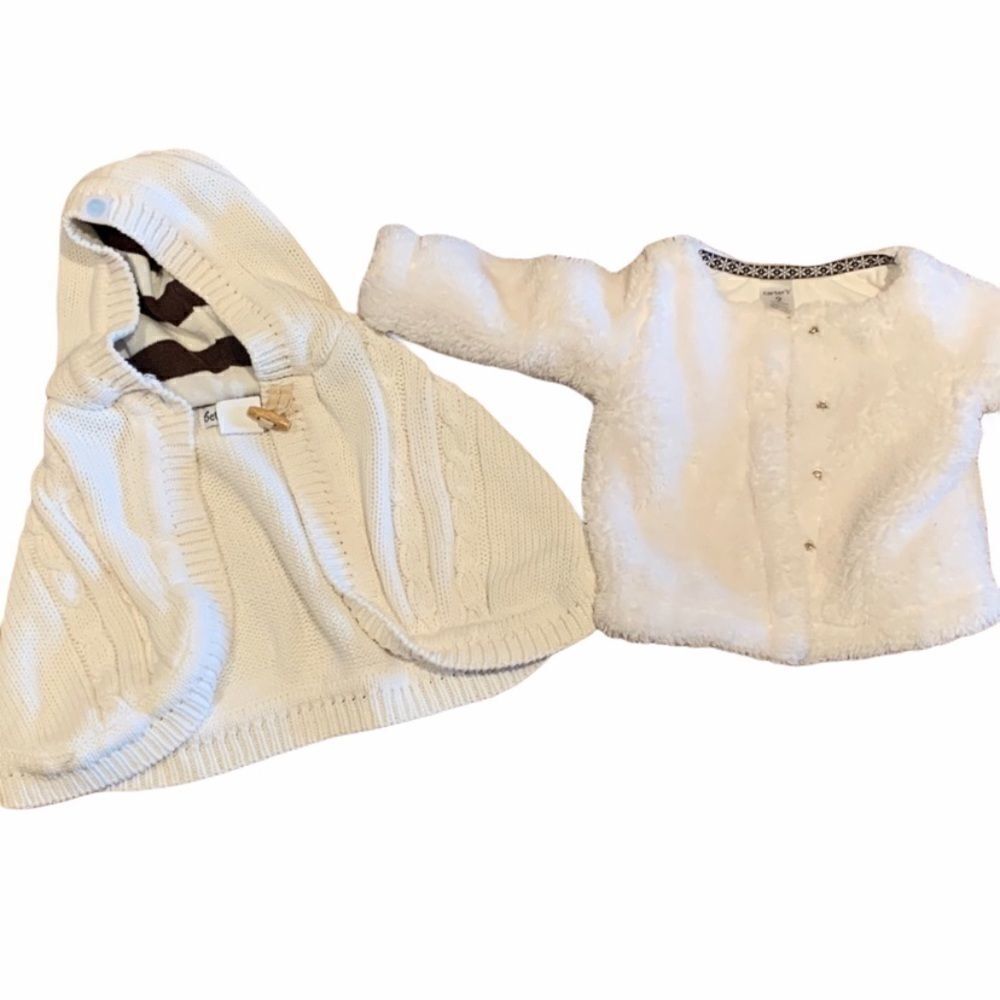 Poncho and sweater